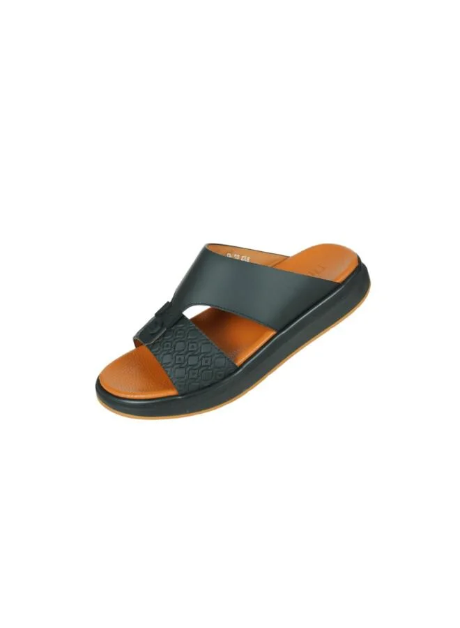 008-3849 Barjeel Uno Mens Arabic Sandals BJ3 02 Black